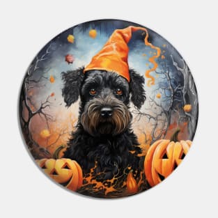 Halloween Kerry blue terrier Pin