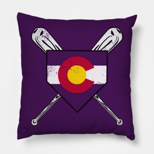 Colorado Baseball Home Plate Pillow