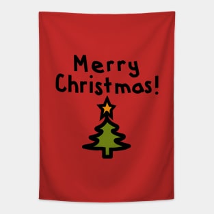 Merry Christmas Tree Tapestry