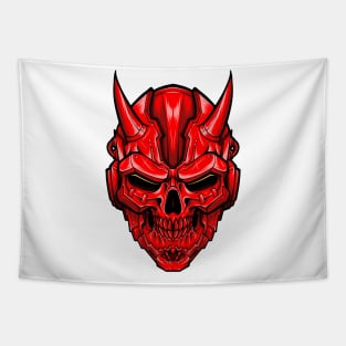 Mecha Devil Skull Tapestry