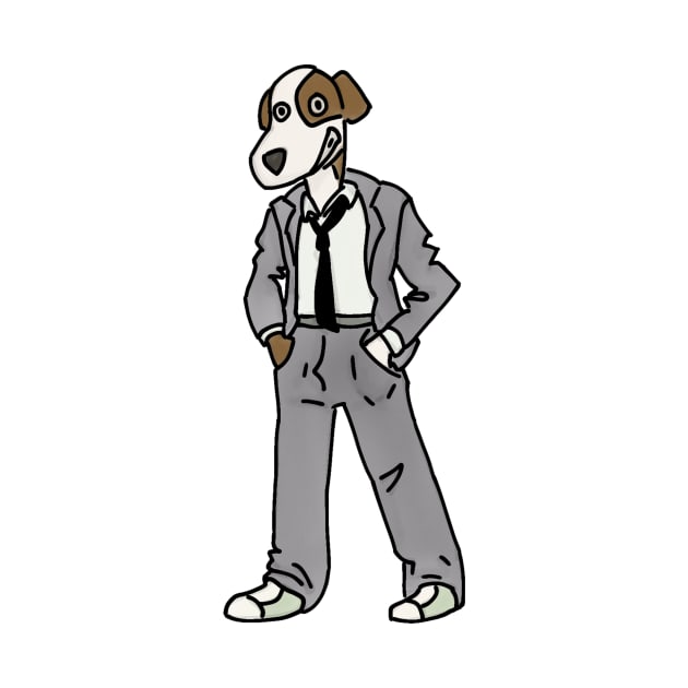 dog in a suit by coolmerchstuff