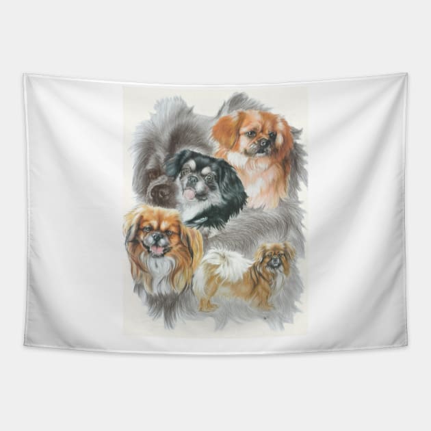 Tibetan Spaniel Medley Tapestry by BarbBarcikKeith