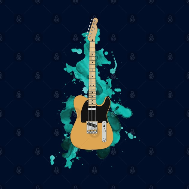 T-Style Electric Guitar Butterscotch Color by nightsworthy