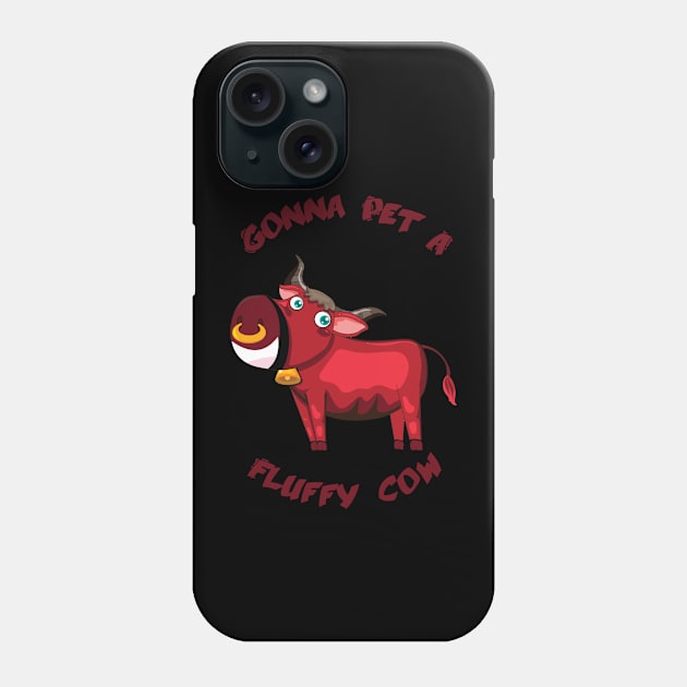 Fluffy cow Phone Case by Creative Horizon