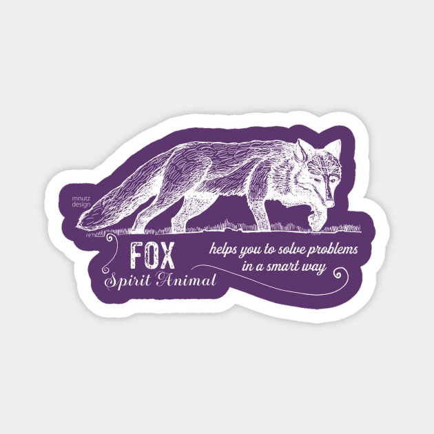 Spirit animal - Fox - white Magnet by mnutz