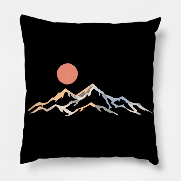 minimalist Mountain Pillow by pilipsjanuariusDesign