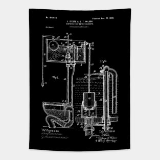 Cistern for water Closets 1898 Water Closet Patent Tapestry