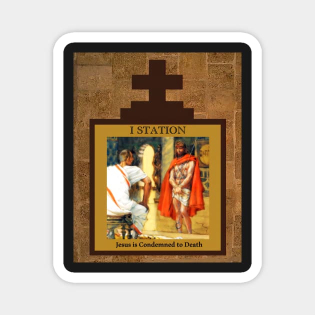 Stations of the Cross -  Via Crucis #1 of 15 Magnet by hispanicworld