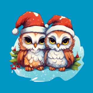 Christmas Owl Santa T-Shirt