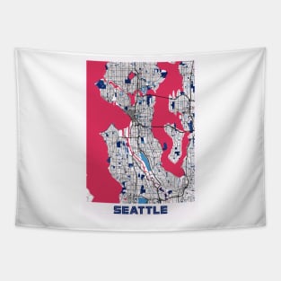 Seattle - United States MilkTea City Map Tapestry