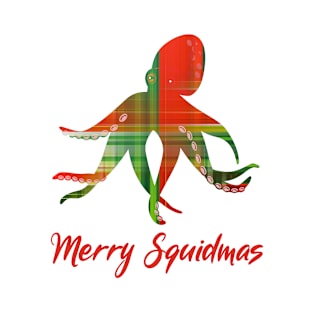 Funny CHRISTMAS Plaid Squid T-Shirt