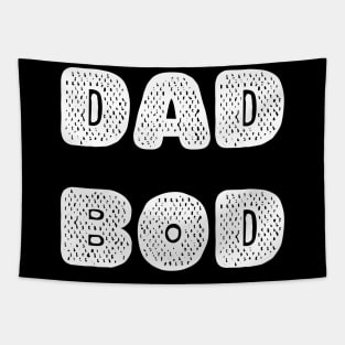 DAD BOD (White on Black) Tapestry