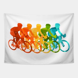 Cyclists illustration Tapestry