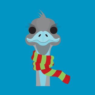 Emu in a Christmas scarf T-Shirt