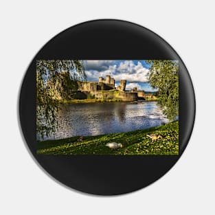 Late Afternoon At Caerphilly Castle Pin