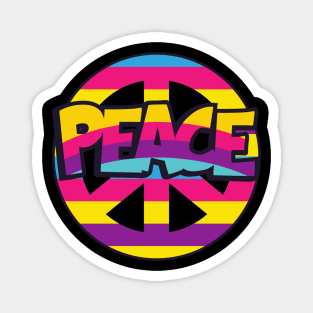 Retro Hippie Peace Magnet