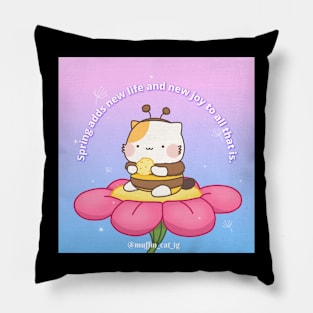 Bee muffin cat Pillow