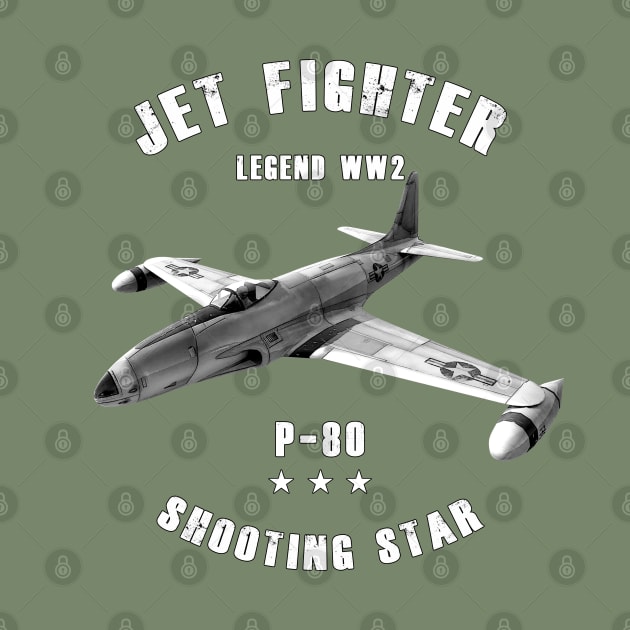 Lockheed P-80 Shooting Star Military Jet Fighter Plane WW2 by Jose Luiz Filho