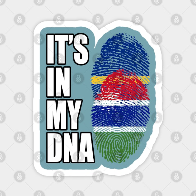 Gambian And Nauruan Mix DNA Flag Heritage Magnet by Just Rep It!!