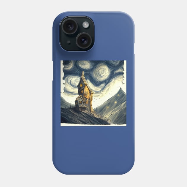 Starry Night Above The Shrieking Shack Phone Case by Grassroots Green