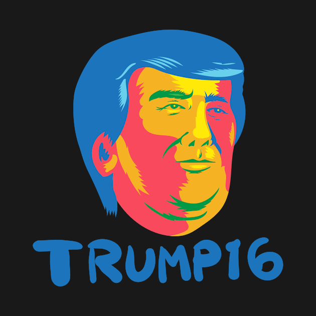 Donald Trump 2016 President Cartoon by retrovectors