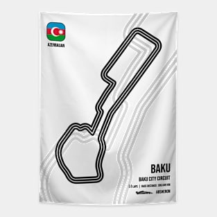 Baku Race Track Tapestry