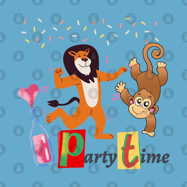 Party Time - Lion - Monkey by O.M design