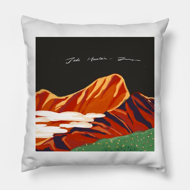 Jade mountain Pillow by Aaartistlife