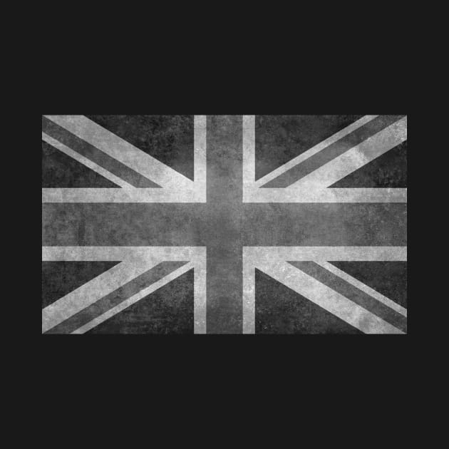 UK British flag in Greyscale by Sterling