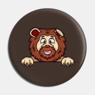 Lion Cartoon With Happy Face Expression Pin