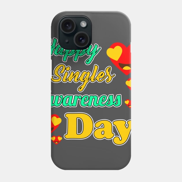 Happy Singles Awareness Emoji Day Phone Case by chatchimp