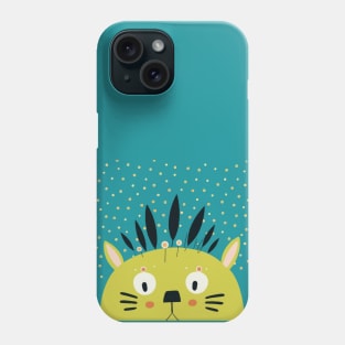 A cat with puzzled look on his face Phone Case