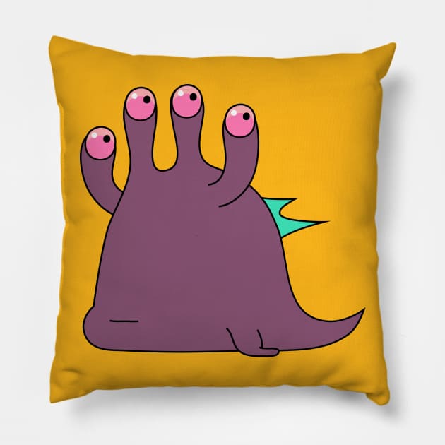 You cannot hide when my eye is open wide Pillow by simonox