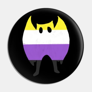 Mothman enby pride Pin