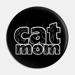 Cat Mom White Hair Pin