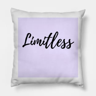 Limitless - Explore your Possibilities - Purple background Pillow