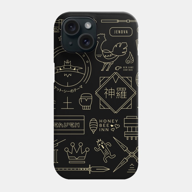 Final Fantasy VII Tribute (Gold) Phone Case by PetrosAfshar