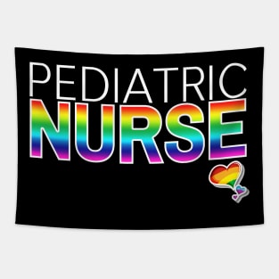 Pediatric Nurse Rainbow Letters Tapestry