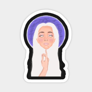 Mystique Space Woman Sticker Magnet