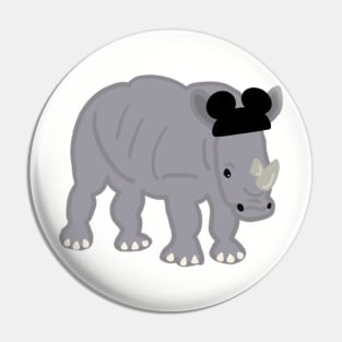 White Rhino Animal Magic Pin