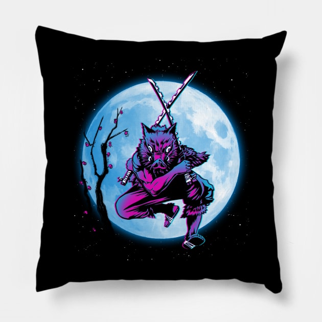 Inosuke under the moon Pillow by ddjvigo