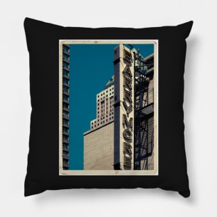 Barrymore neon sign in Manhattan, NYC - Kodachrome Postcard Pillow