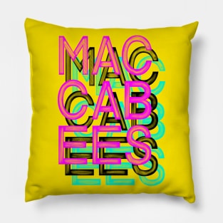 Glitchy Maccabees Logo Pillow