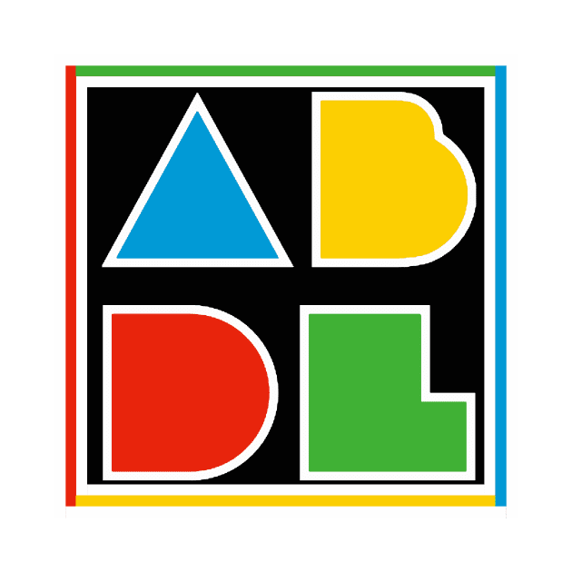 ABDL Logo Color Block - black w/ outline by DiaperedFancy