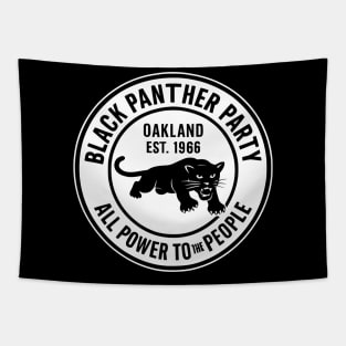 The Black Panther Party 1966 Oakland California - Black Wht Tapestry
