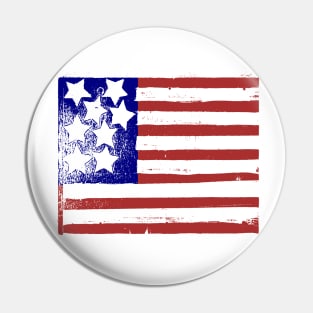 retro US flag Pin