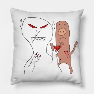 Vampire bite piggie Pillow