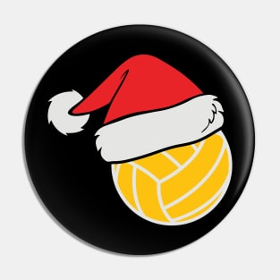 Volleyball with Santa Hat Funny Christmas Gift Pin