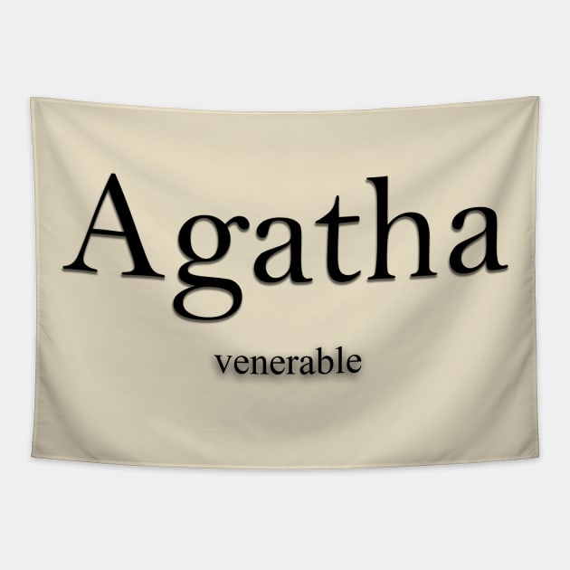 Agatha Name meaning Tapestry by Demonic cute cat