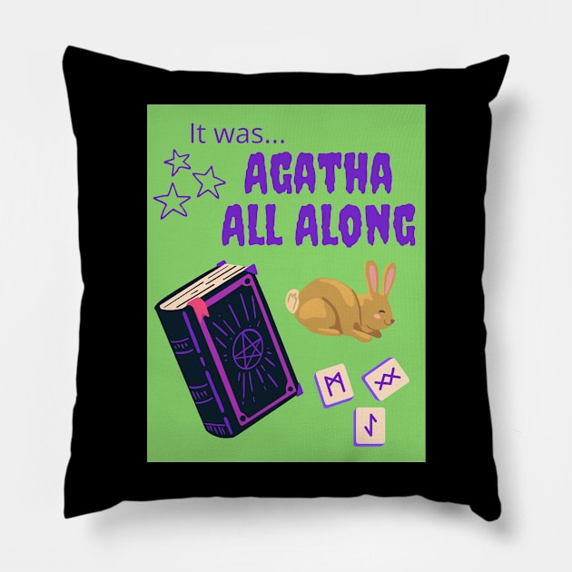 Agatha All Along Pillow by NerdySparkleGoth